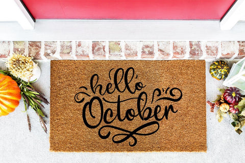 Fall SVG - Hello October SVG SVG Pickled Thistle Creative 