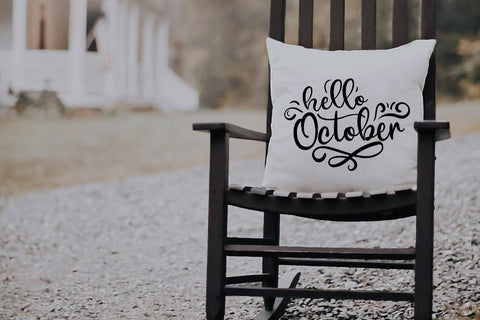 Fall SVG - Hello October SVG SVG Pickled Thistle Creative 