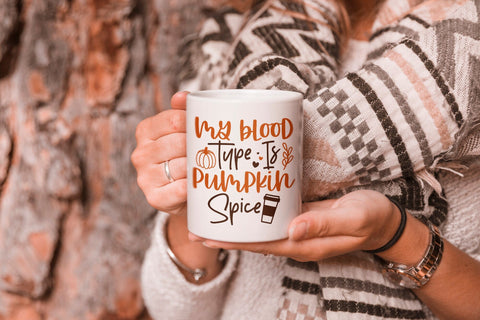 Fall SVG | My Blood Type is Pumpkin Spice SVG CraftLabSVG 