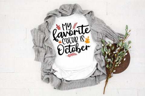 Fall SVG - My Favorite Color Is October SVG Simply Cutz 