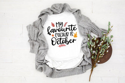 Fall SVG - My Favourite Colour Is October SVG Simply Cutz 