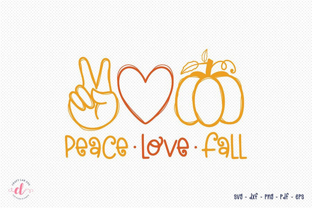 Fall SVG, Peace Love Fall Cut File SVG CraftLabSVG 
