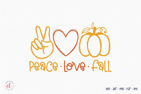 Fall SVG, Peace Love Fall Cut File SVG CraftLabSVG 