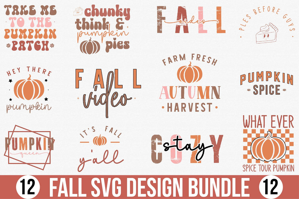 Fall SVG PNG Bundle - So Fontsy