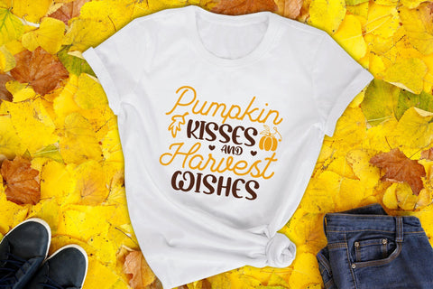 Fall SVG, Pumpkin Kisses and Harvest Wishes SVG CraftLabSVG 