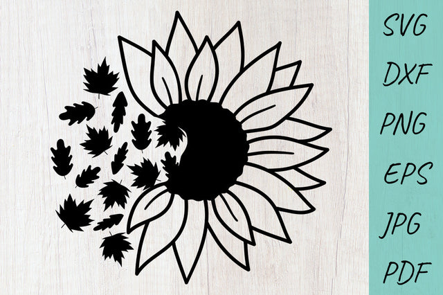 Fall SVG, Sunflowers SVG, Autumn leaves svg SVG Irina Ostapenko 