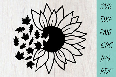 Fall SVG, Sunflowers SVG, Autumn leaves svg SVG Irina Ostapenko 