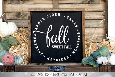Fall Sweet Fall | Autumn Cutting File | Thanksgiving SVG Diva Watts Designs 