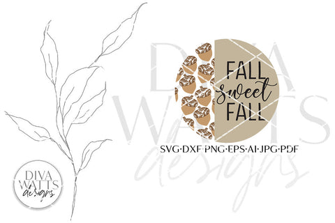 Fall Sweet Fall SVG | Autumn Round Design SVG Diva Watts Designs 