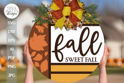 Fall Sweet Fall SVG Fall Door Hanger svg Thanksgiving svg Boho Door Hanger svg Fall Boho svg Boho Sign svg Fall Door Sign svg Fall File SVG Diva Watts Designs 