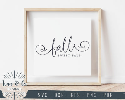 Fall Sweet Fall SVG Files | Fall Sign SVG | Autumn SVG | Fall SVG | Commercial Use | Cricut | Silhouette | Cut Files (1047869901) SVG Ivan & Co. Designs 