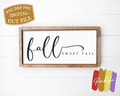 Fall Sweet Fall SVG Files | Fall Sign Svg | Farmhouse Svg | Autumn Svg | Commercial Use | Cricut | Silhouette | Digital Cut Files (1083323917) SVG PinkZou 
