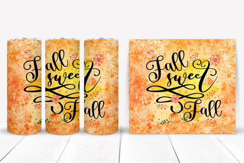 Fall Sweet Fall Tumbler Sublimation Wrap I Fall Tumbler Wrap Sublimation Happy Printables Club 