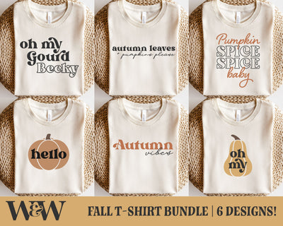 Fall T-Shirt SVG Bundle | Fall SVG Bundle SVG Wood And Walt 