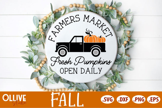 Fall Truck Svg | Fresh Pumpkins SVG SVG Ollive Studio 