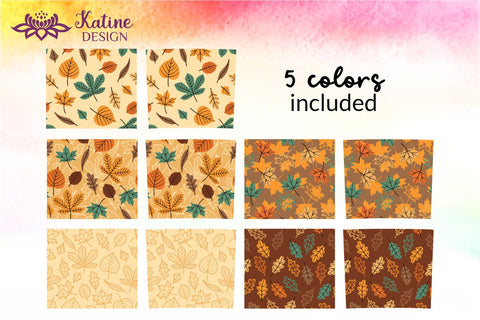 Fall Tumbler, Autumn Tumbler, Leaves tumbler, Autumn Vibes, Fall vibes, Floral tumbler, Tumbler Bundle for 20 oz Skinny Sublimation Wrap Design. Straight and Tapered PNG file Sublimation KatineDesign 