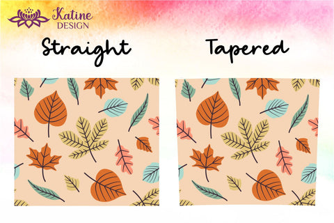 Fall Tumbler, Orange and Green, Autumn Tumbler, Leaves tumbler, Autumn Vibes, Fall vibes, Floral tumbler, Tumbler Bundle for 20 oz Skinny Sublimation Wrap Design. Straight and Tapered PNG file Sublimation KatineDesign 
