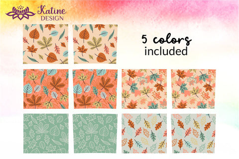 Fall Tumbler, Orange and Green, Autumn Tumbler, Leaves tumbler, Autumn Vibes, Fall vibes, Floral tumbler, Tumbler Bundle for 20 oz Skinny Sublimation Wrap Design. Straight and Tapered PNG file Sublimation KatineDesign 