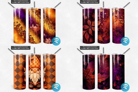 Fall Tumbler Png Bundle Sublimation Regulrcrative 