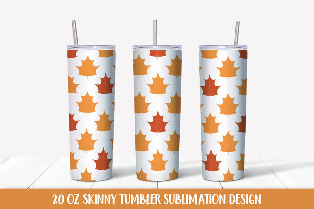 Fall Tumbler Wrap Sublimation. Maple Leaves Tumbler Sublimation LaBelezoka 