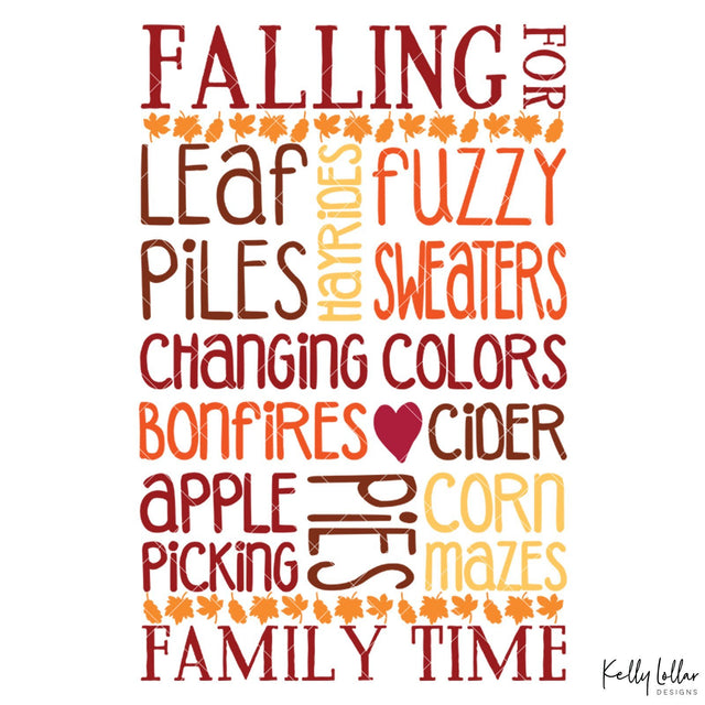 Fall Typography SVG Kelly Lollar Designs 