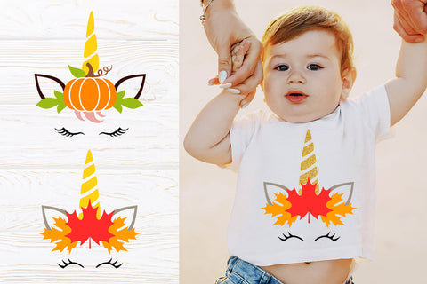 Fall unicorn svg files for cricut. Unicorn pumpkin face png. SVG Digital Rainbow Shop 