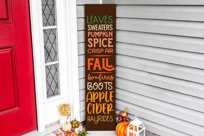 Fall vertical porch sign SVG, Autumn vertical porch sign SVG SVG Paper Switch 