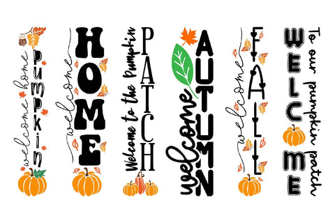 Fall vertical porch Sign svg Bundle, Autumn svgs SVG Paper Switch 