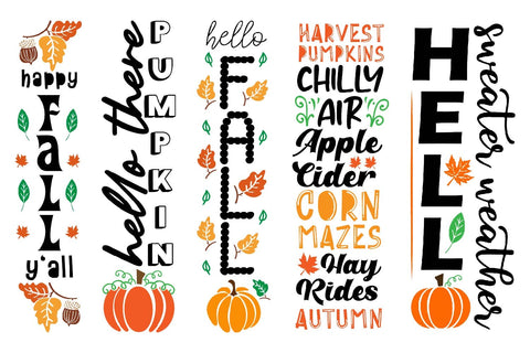 Fall vertical porch Sign svg Bundle, Autumn svgs SVG Paper Switch 
