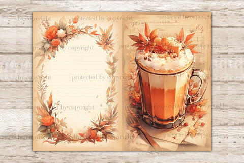 Fall Vibes Junk Journal Paper | Autumn Art Journal SVG GlamArtZhanna 