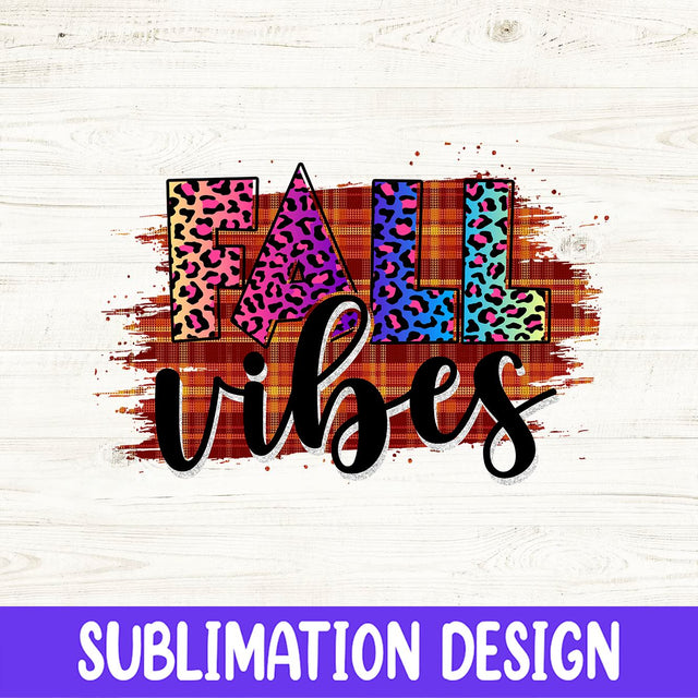 Fall Vibes Leopard PNG, Digital Download Sublimation iStyleDesign 