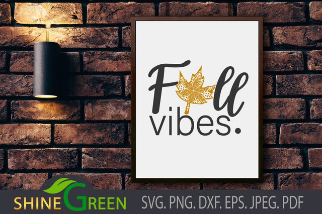Fall Vibes Oak Mandala SVG SVG Shine Green Art 