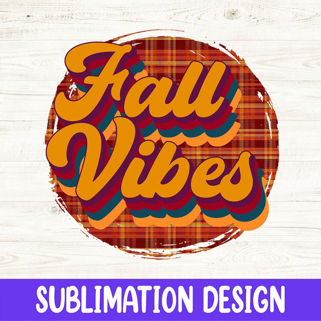 Fall Vibes PNG, Fall, Pumpkin Season, Sublimation Design Downloads Sublimation iStyleDesign 