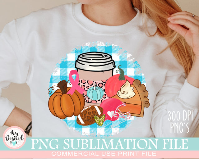 Fall Vibes PNG, Fall pumpkin spice, Thankful, Sublimation Design, In October We Wear Pink PNG, football png, Sublimation Designs Downloads Sublimation MyDesiredSVG 
