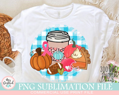 Fall Vibes PNG, Fall pumpkin spice, Thankful, Sublimation Design, In October We Wear Pink PNG, football png, Sublimation Designs Downloads Sublimation MyDesiredSVG 