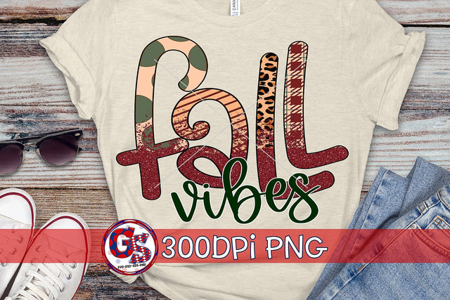 Fall Vibes PNG for Sublimation Sublimation Greedy Stitches 