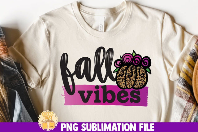 Fall Vibes | Pumpkin Leopard Print Sublimation PNG Sublimation Cheese Toast Digitals 