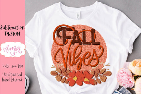 Fall vibes Sublimation design for T-shirts Sublimation Amorclipart 