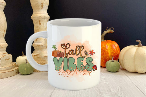 Fall Vibes Sublimation Design I Autumn Sublimation PNG Sublimation Happy Printables Club 