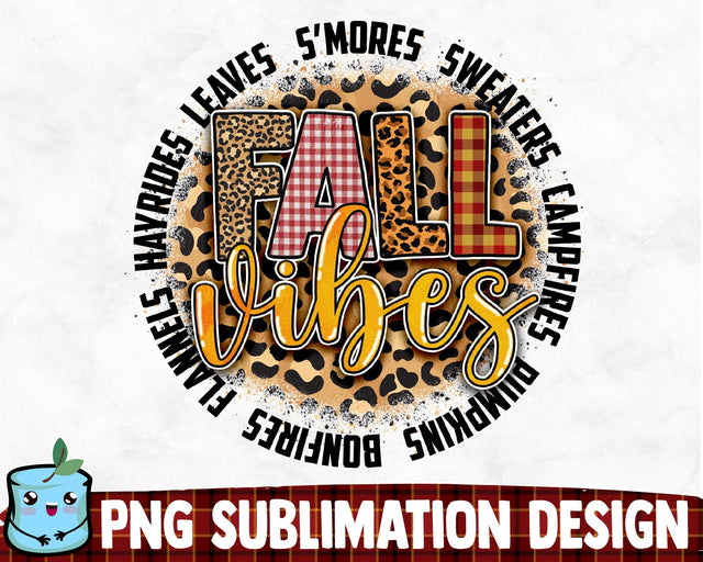 Fall Vibes Sublimation Design Sublimation MintyMarshmallows 