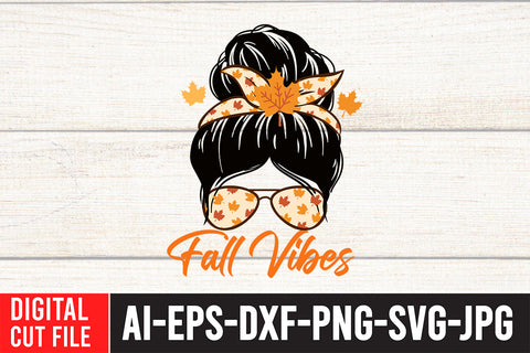 Fall Vibes SVG Cut File , Fall SVG Bundle SVG BlackCatsMedia 