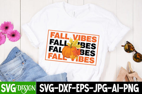 Fall Vibes SVG Cut File, Fall Vibes Sublimation Design, Fall Vibes PNG, Fall Vibes SVG Cutting Files SVG BlackCatsMedia 
