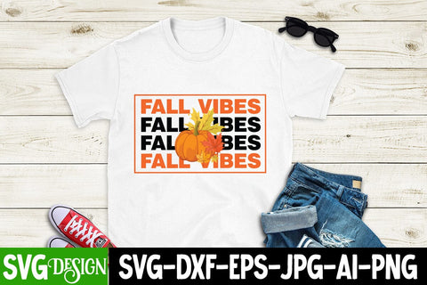 Fall Vibes SVG Cut File, Fall Vibes Sublimation Design, Fall Vibes PNG, Fall Vibes SVG Cutting Files SVG BlackCatsMedia 