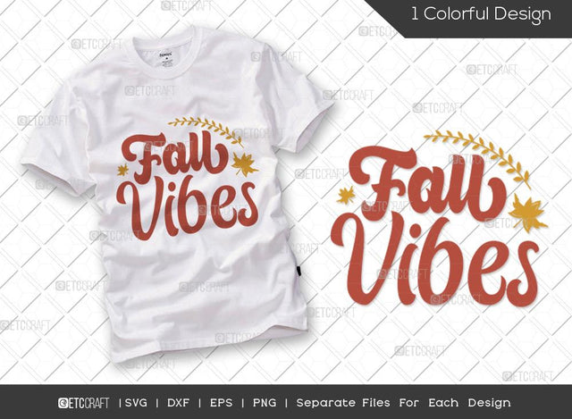 Fall Vibes SVG Cut File | Give Thanks Fall Svg | Fall | Autumn Svg | Thanksgiving Pumpkin Svg | Fall Season Svg | Thanksgiving Quote SVG ETC Craft 