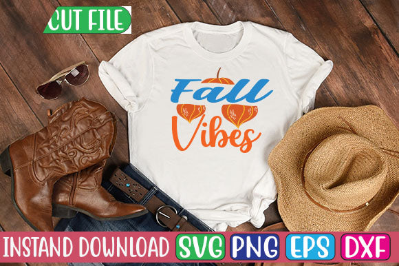 Fall Vibes SVG Cut File SVGs, Quotes and Sayings, Food & Drink, Holiday,On Sale, SVG Studio Innate 