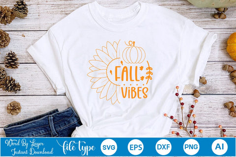 Fall Vibes SVG SVGs,Quotes and Sayings,Food & Drink,On Sale, Print & Cut SVG DesignPlante 503 