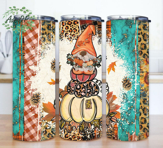 Fall Vibes Tumbler PNG, Autumn Tumbler Sublimation Design, Hello Fall 20oz Skinny Tumbler Design PNG Sublimation AdriOP 