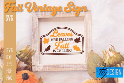 Fall Vintage Sign SVG Design | Funny Quotes SVG SVG Fly Design 
