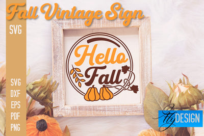 Fall Vintage Sign SVG Design | Funny Quotes SVG SVG Fly Design 