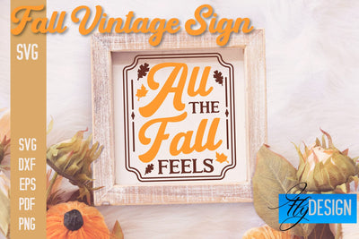 Fall Vintage Sign SVG Design | Funny Quotes SVG SVG Fly Design 